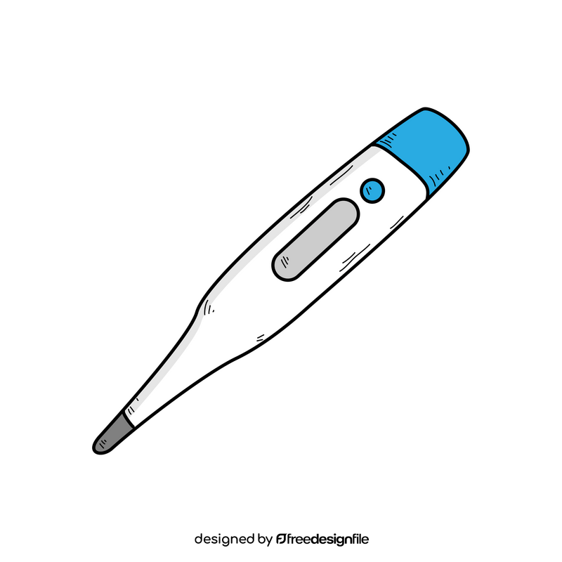 Medical thermometer drawing clipart