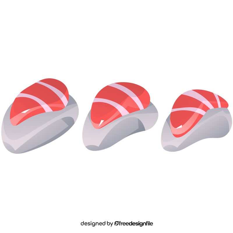 Japanese sushi cartoon clipart