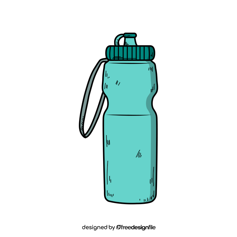 Reusable water bottle drawing clipart