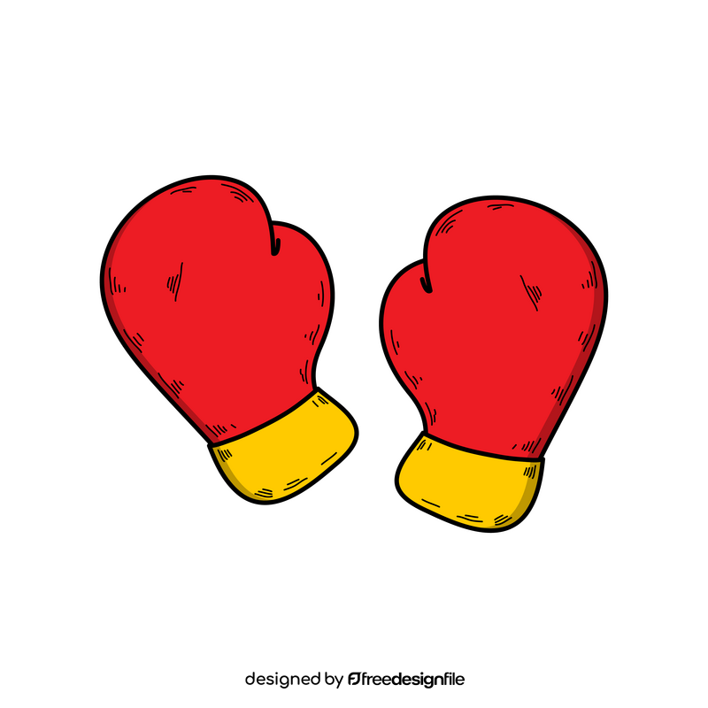 Boxing gloves drawing clipart