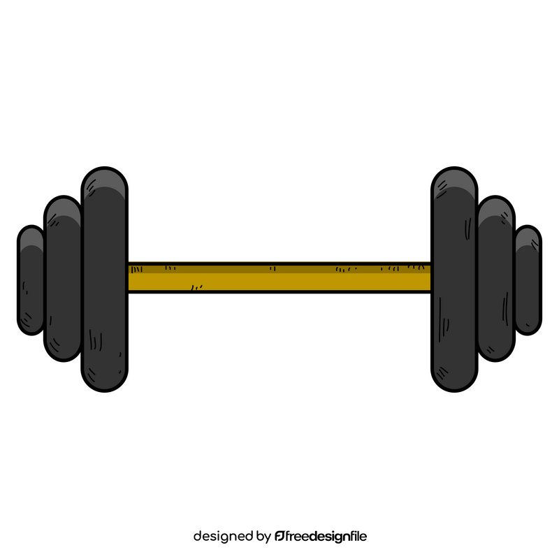 Dumbbell drawing clipart