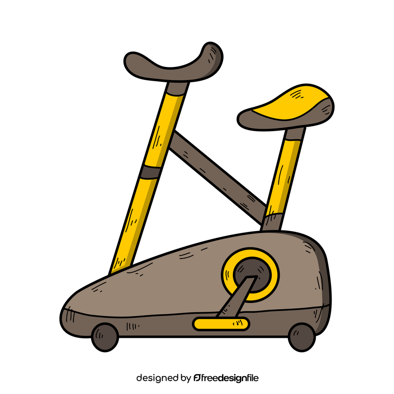 Exercise bike drawing clipart