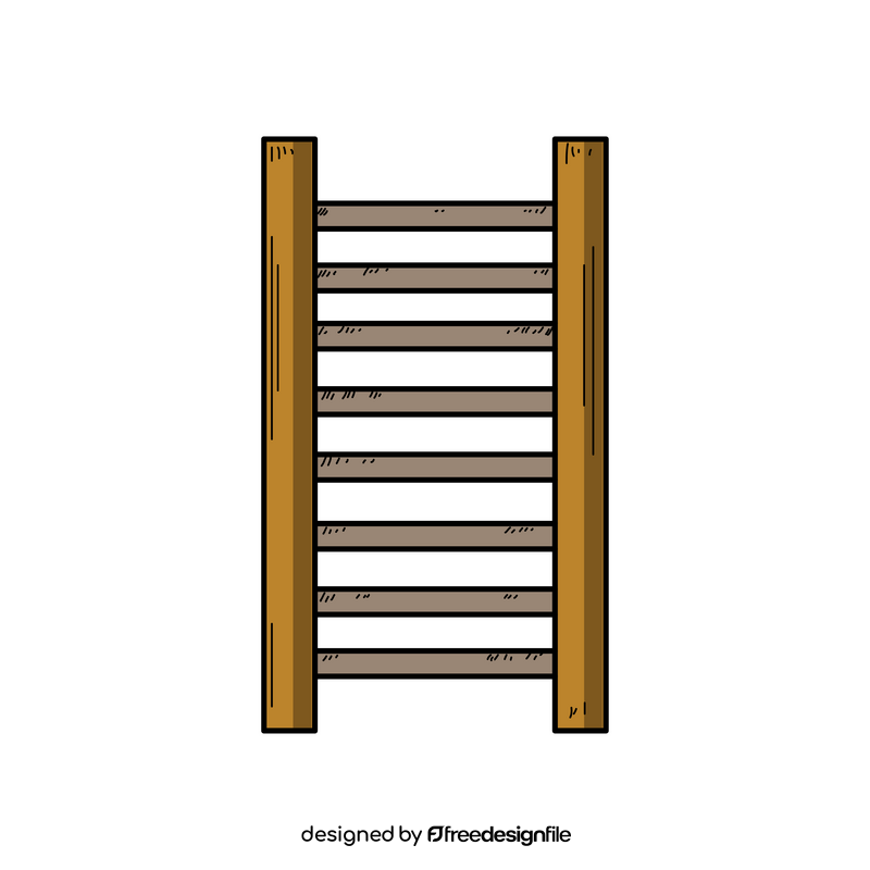 Fitness wall bars ladder drawing clipart