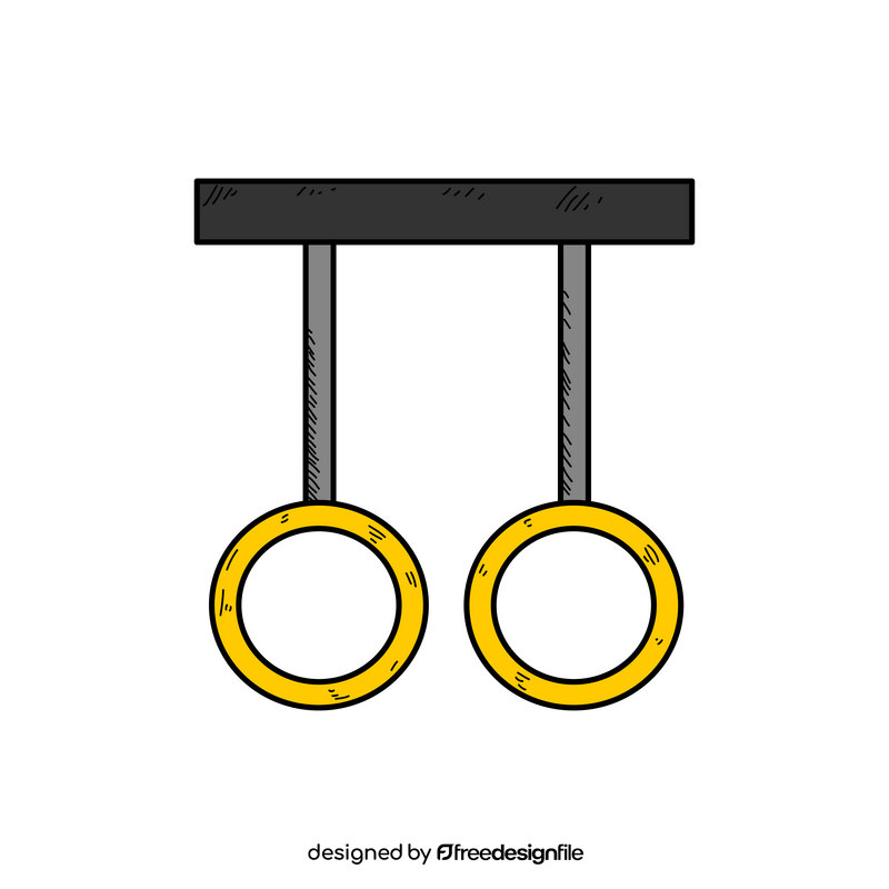 Gymnastic rings drawing clipart
