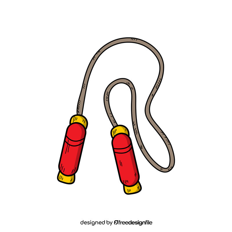 Fitness jump rope drawing clipart