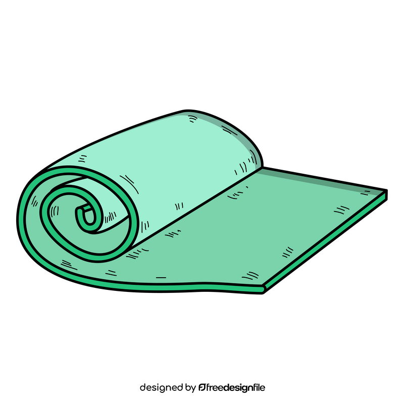 Yoga mat drawing clipart