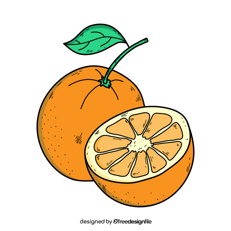 Orange drawing clipart