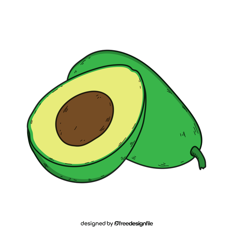 Avocado drawing clipart