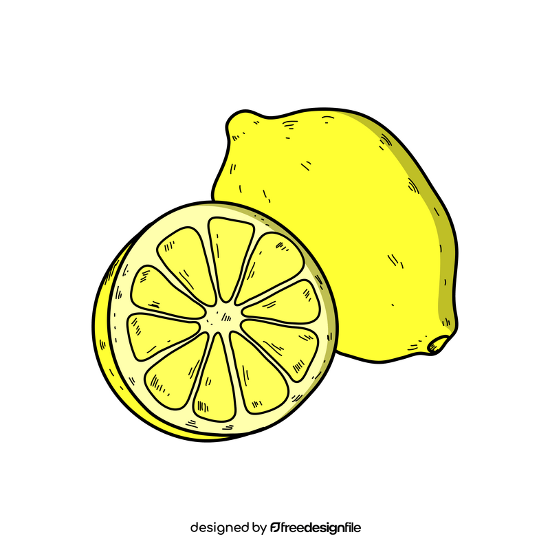 Lemon drawing clipart