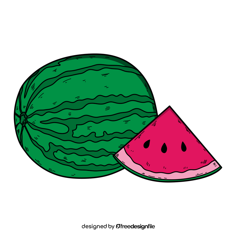 Watermelon drawing clipart