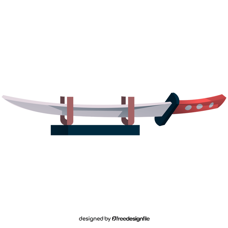 Japanese sword Katana clipart