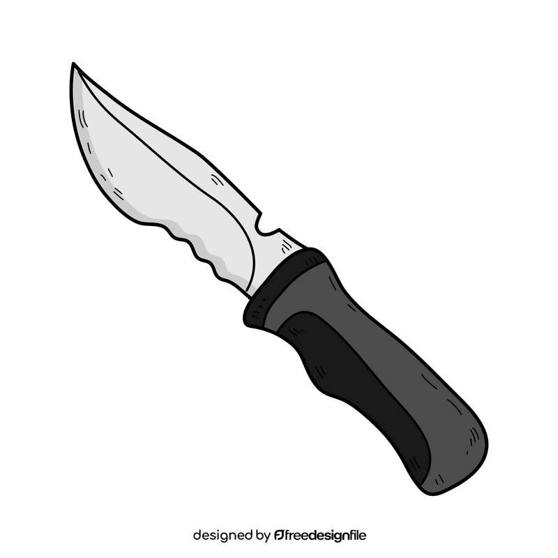 Military knife drawing clipart