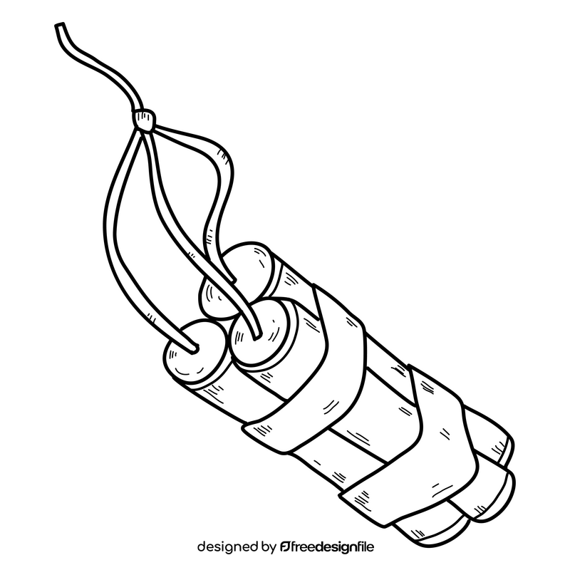 Dynamite drawing black and white clipart