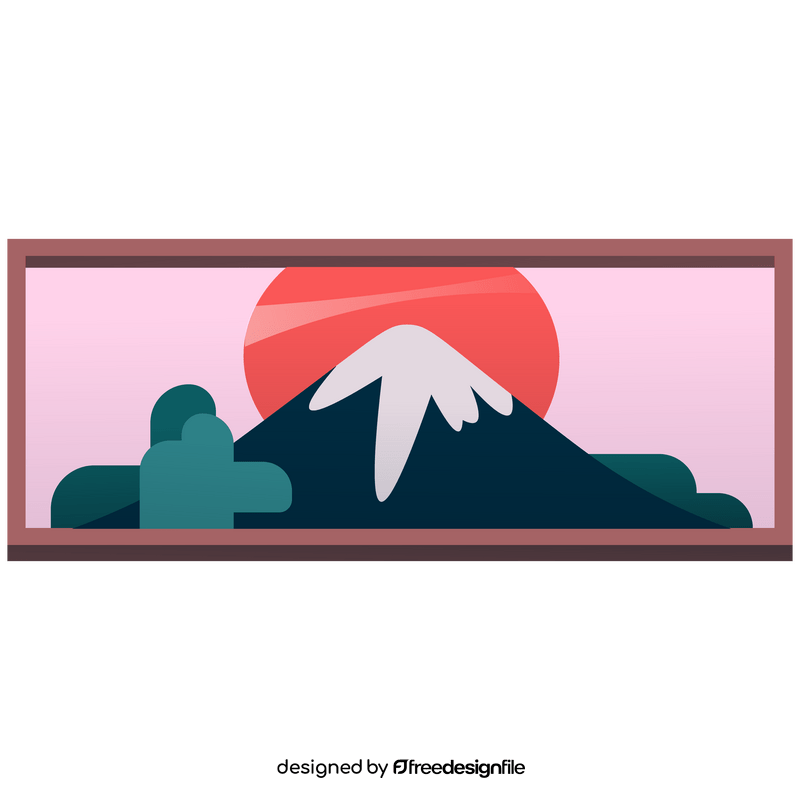 Mount Fuji clipart