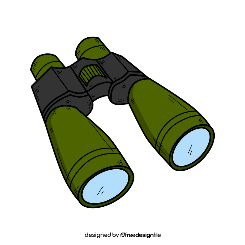 Military binoculars drawing clipart