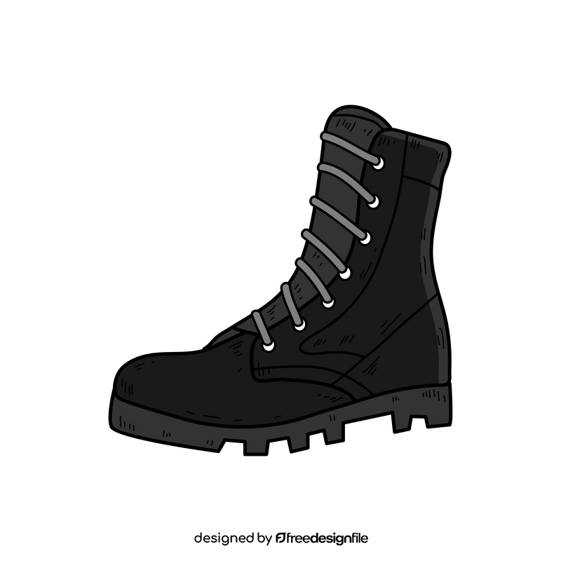 Army boots drawing clipart