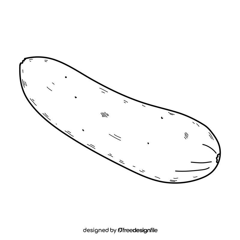 Cucumber drawing black and white clipart