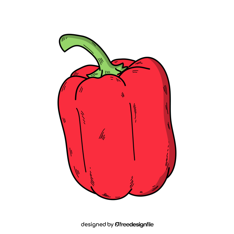 Bell pepper drawing clipart