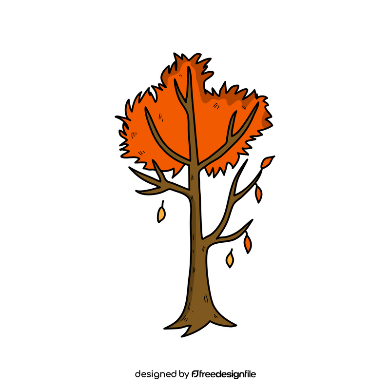 Fall tree drawing clipart