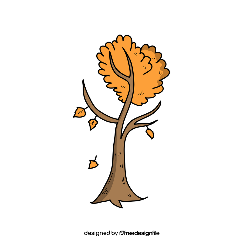 Yellow autumn tree clipart