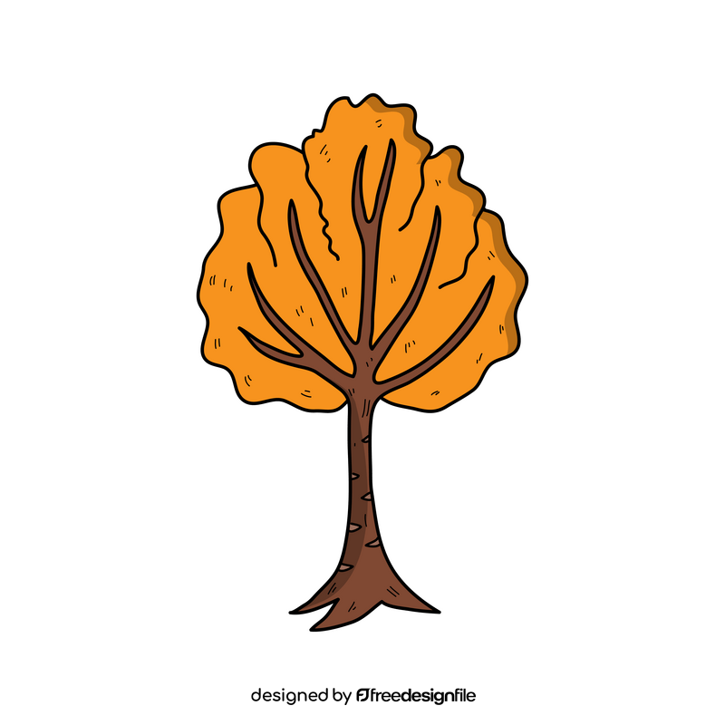 Cartoon autumn tree clipart