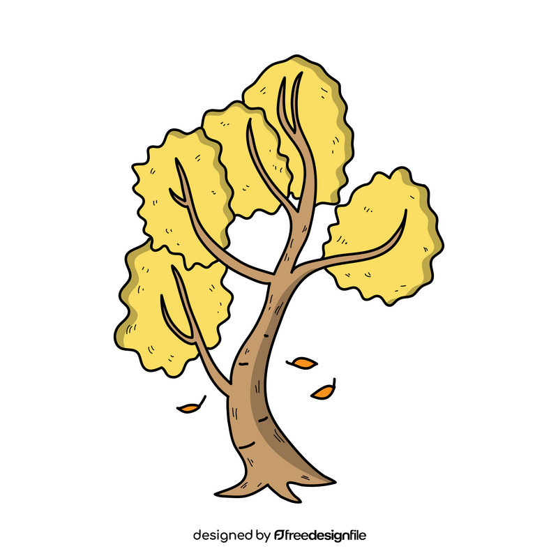 Transparent autumn tree clipart