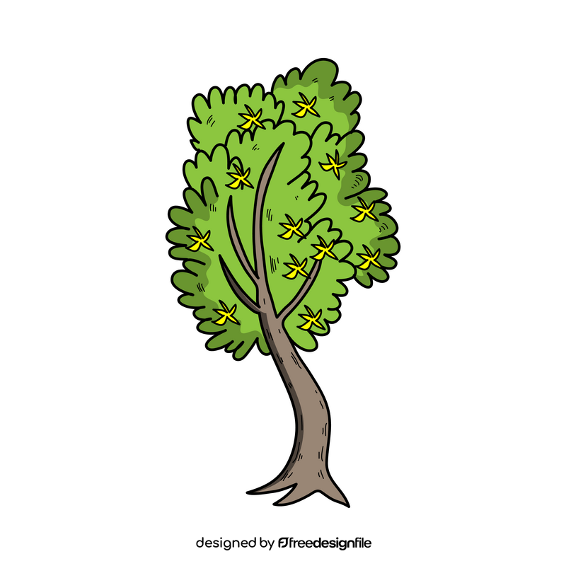 Spring tree drawing clipart