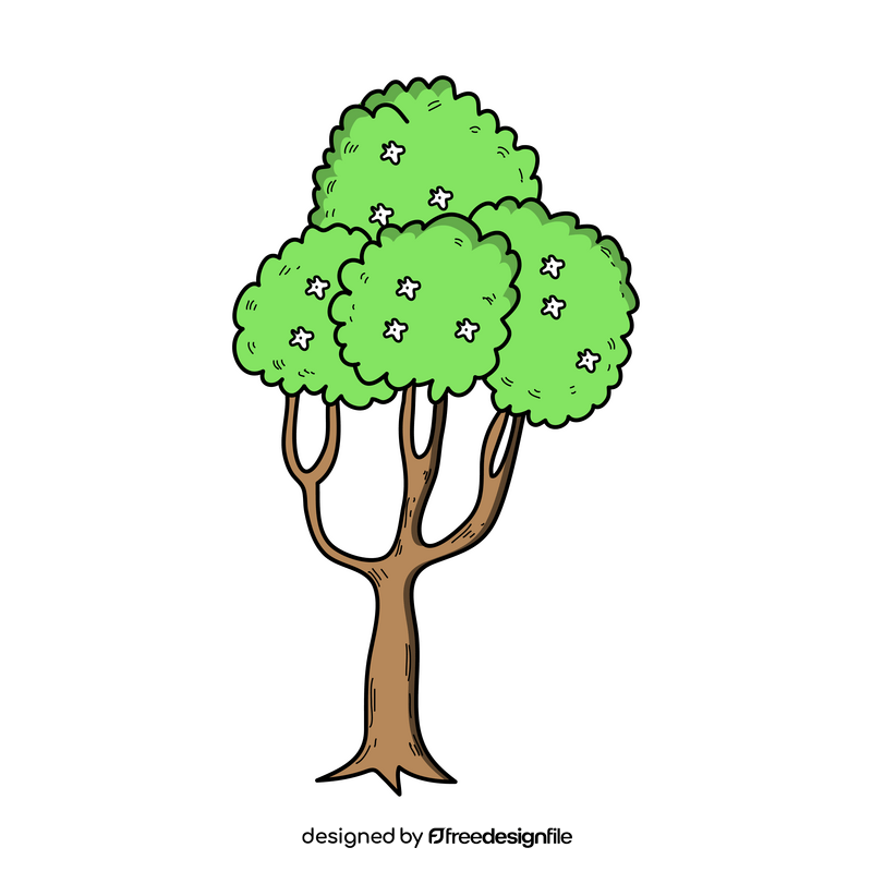 Green spring tree clipart