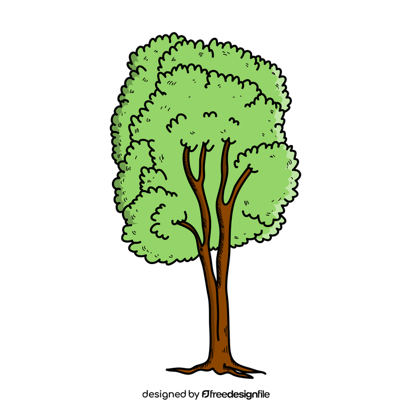 Green tree drawing clipart