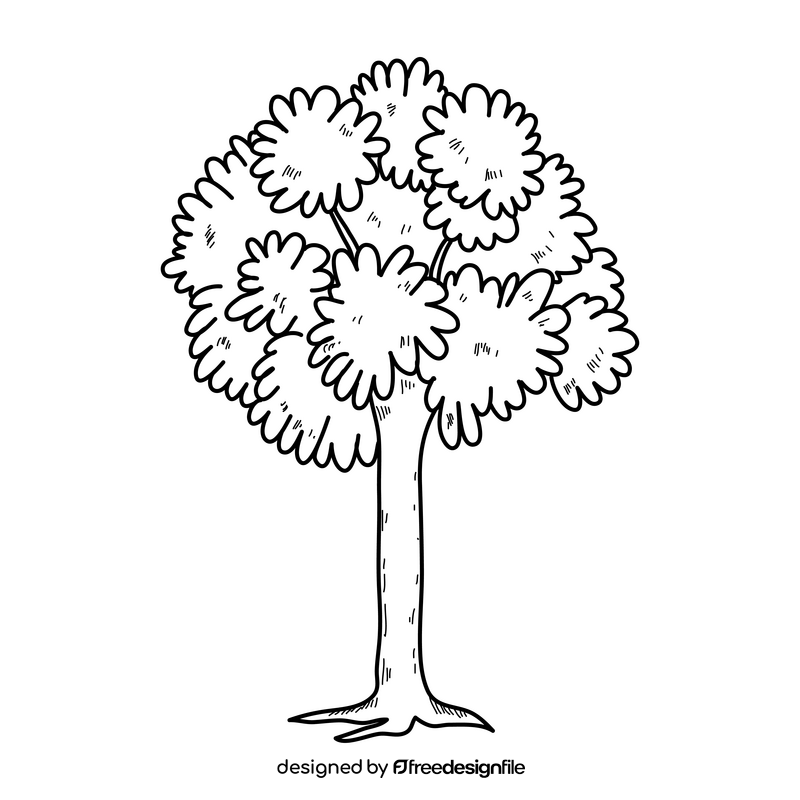 Black And White Tall Tree Drawing Black And White Tall Tree Drawing