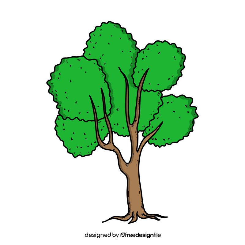 Summer tree drawing clipart