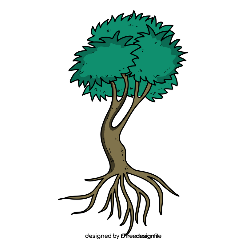 Tree roots drawing clipart
