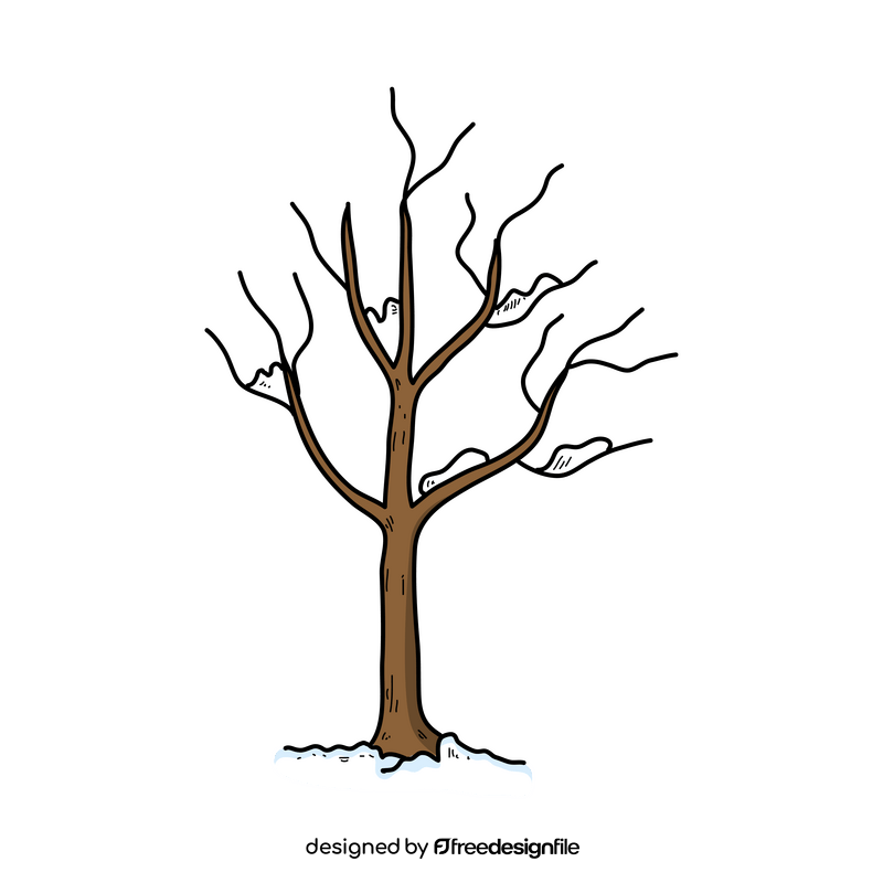 Simple winter tree clipart