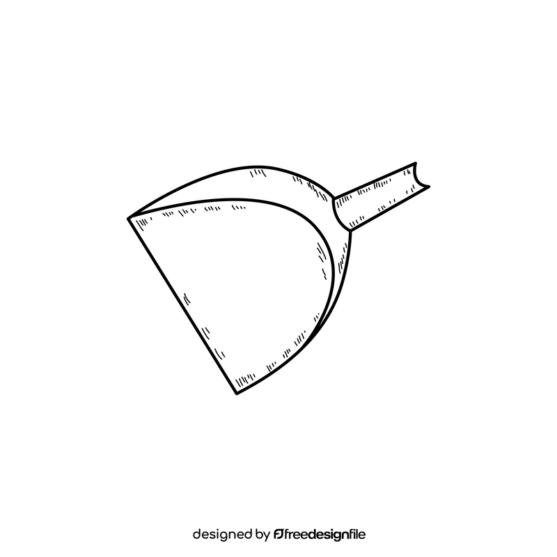 Dustpan drawing black and white clipart