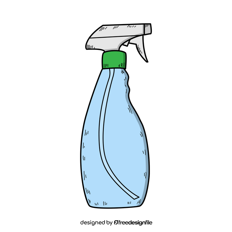 Cleaning spray drawing clipart