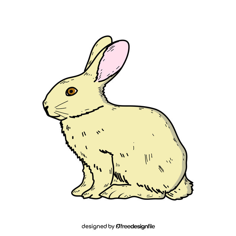 Easter rabbit drawing clipart