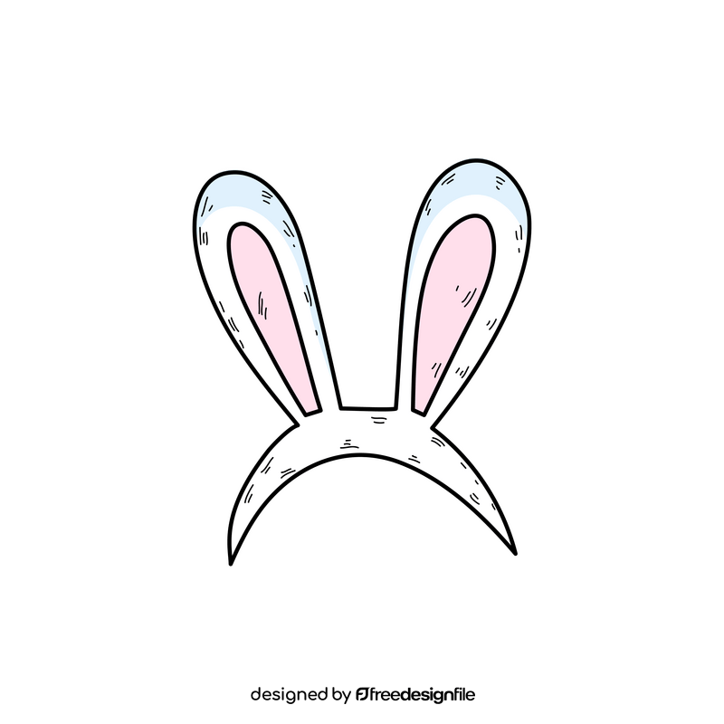 Happy easter bunny ears drawing clipart