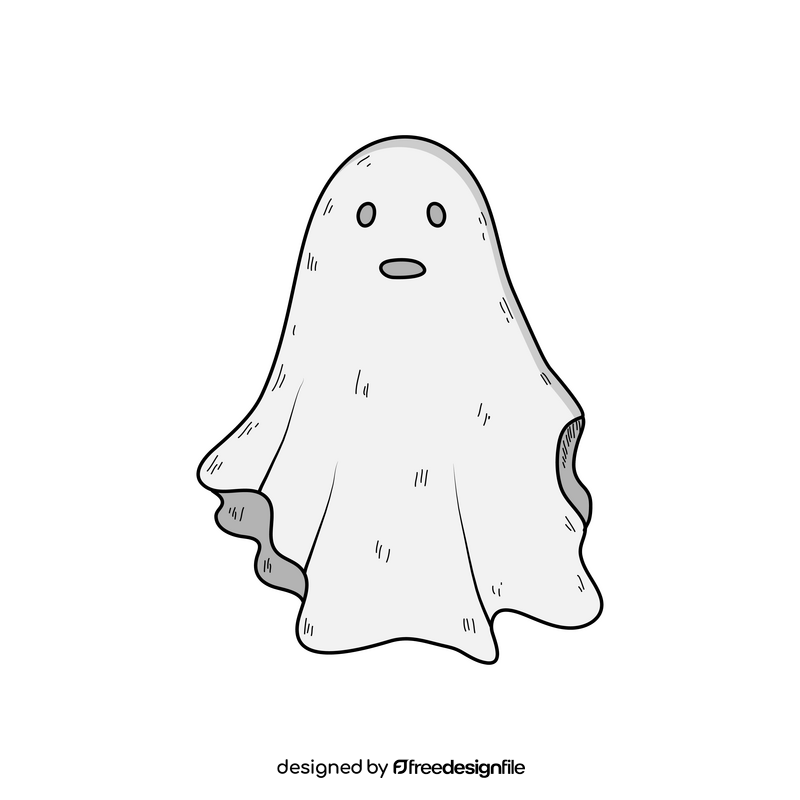 Halloween ghost drawing clipart