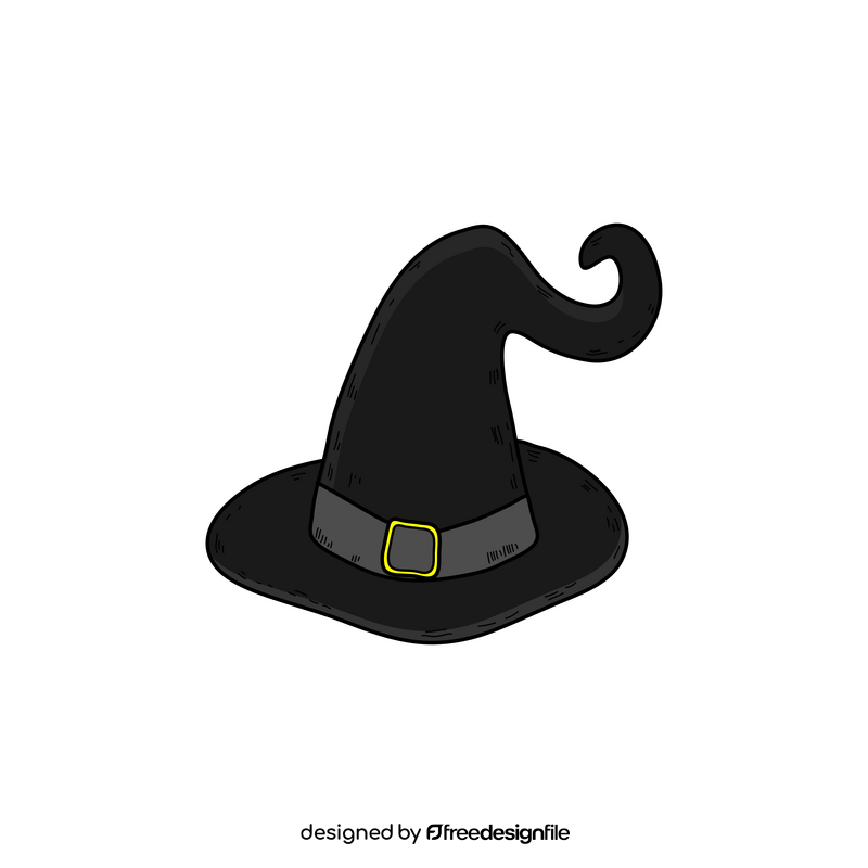 Halloween witch hat drawing clipart