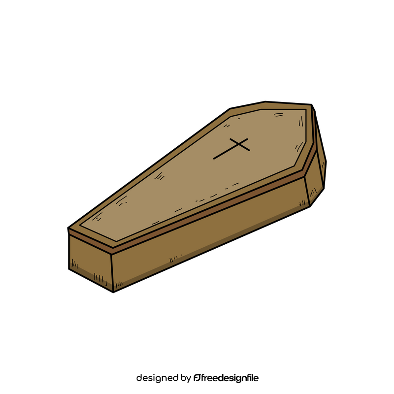 Halloween coffin drawing clipart