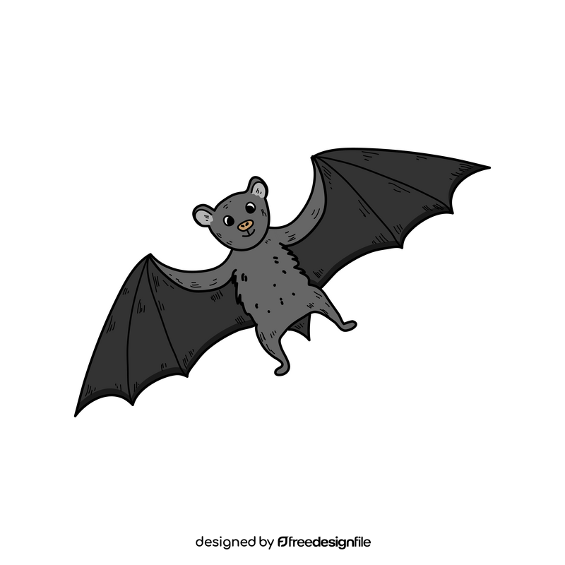 Halloween bat drawing clipart