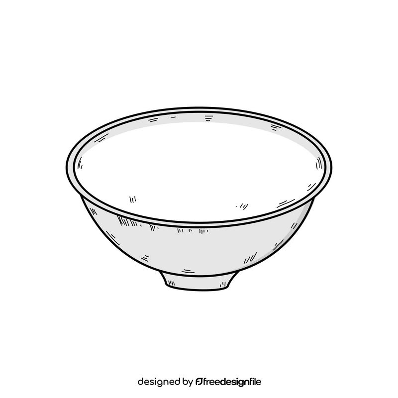 Bowl drawing clipart