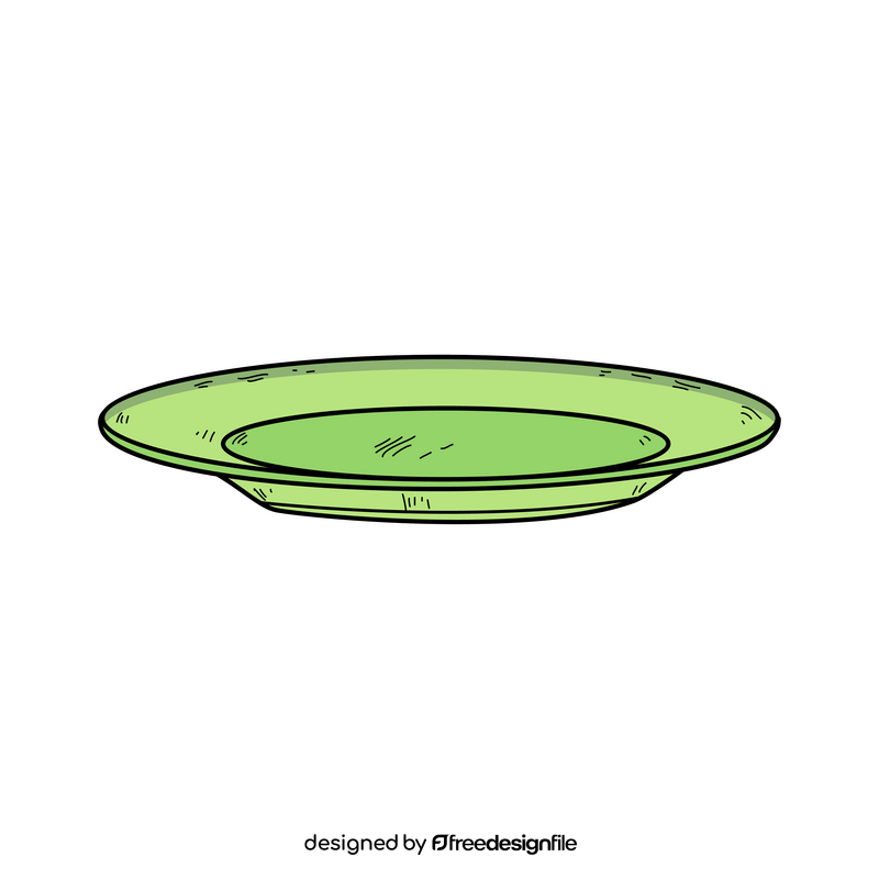 Kitchen plate drawing clipart