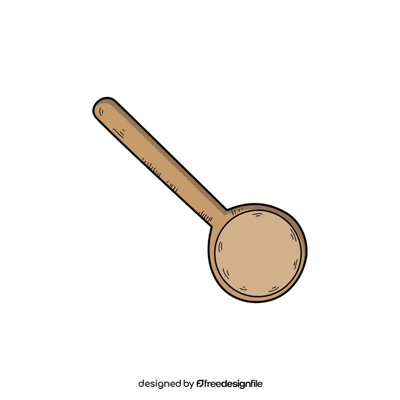 Wooden spoon drawing clipart