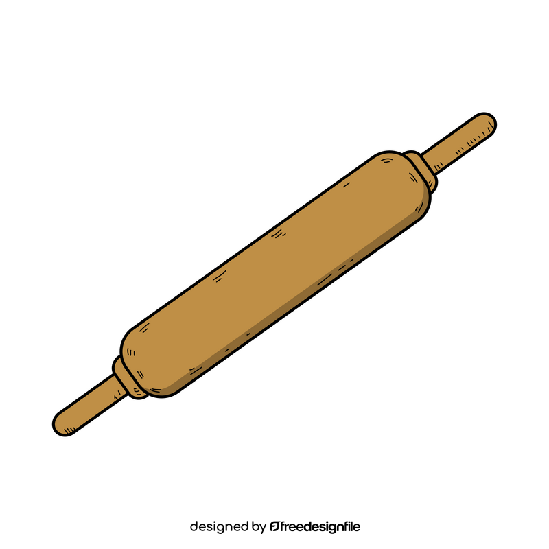Rolling pin drawing clipart