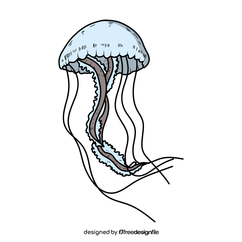 Jellyfish drawing clipart