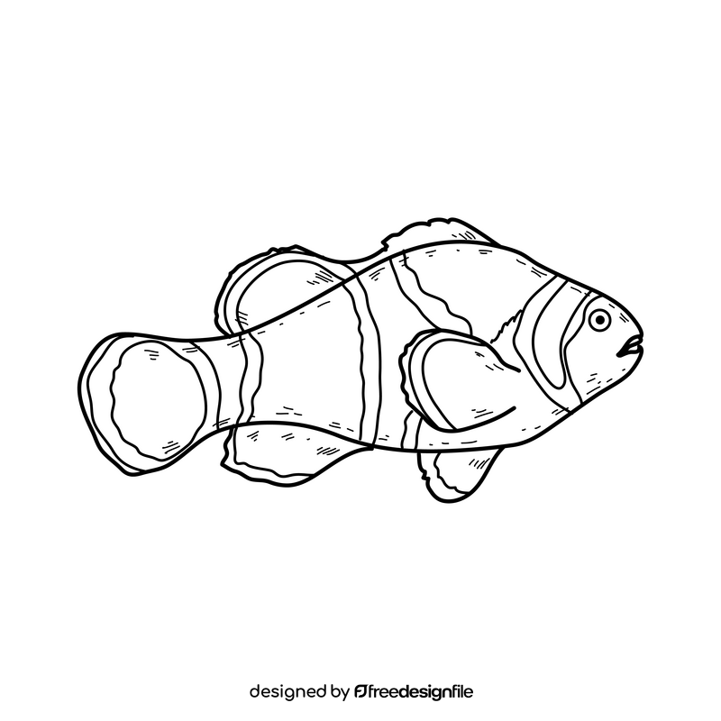 Fish drawing black and white clipart free download