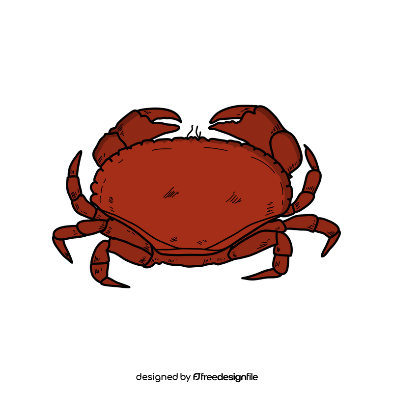 Crab drawing clipart