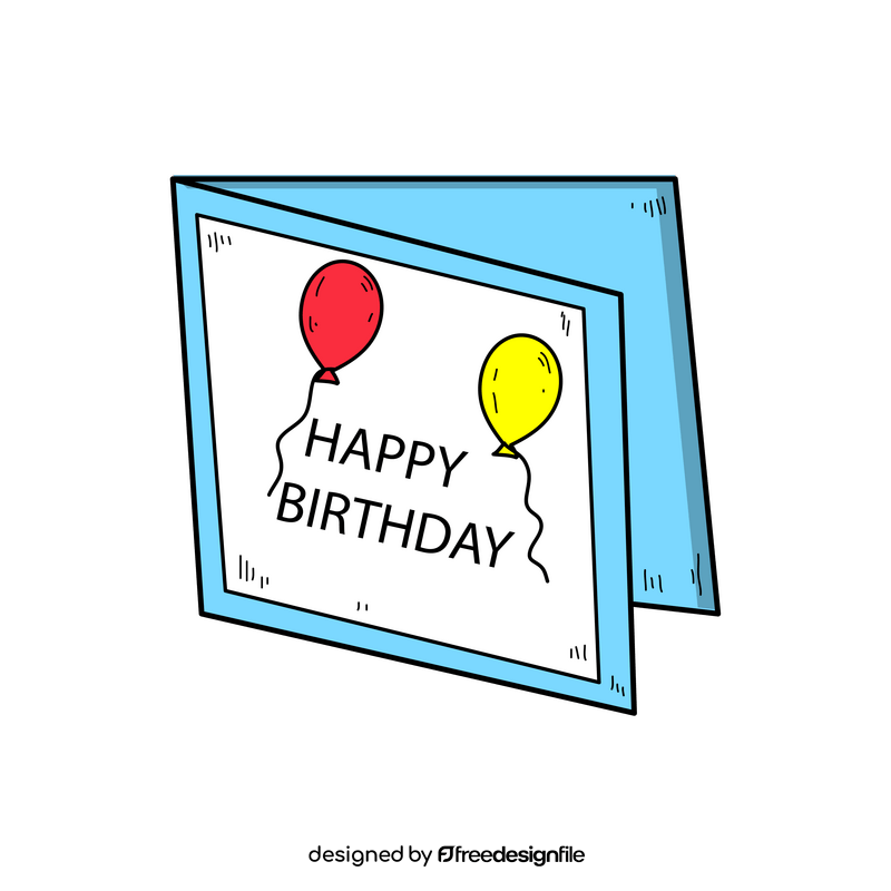 Birthday card drawing clipart