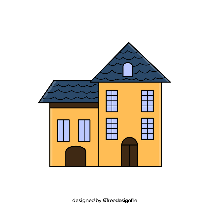 House building drawing clipart
